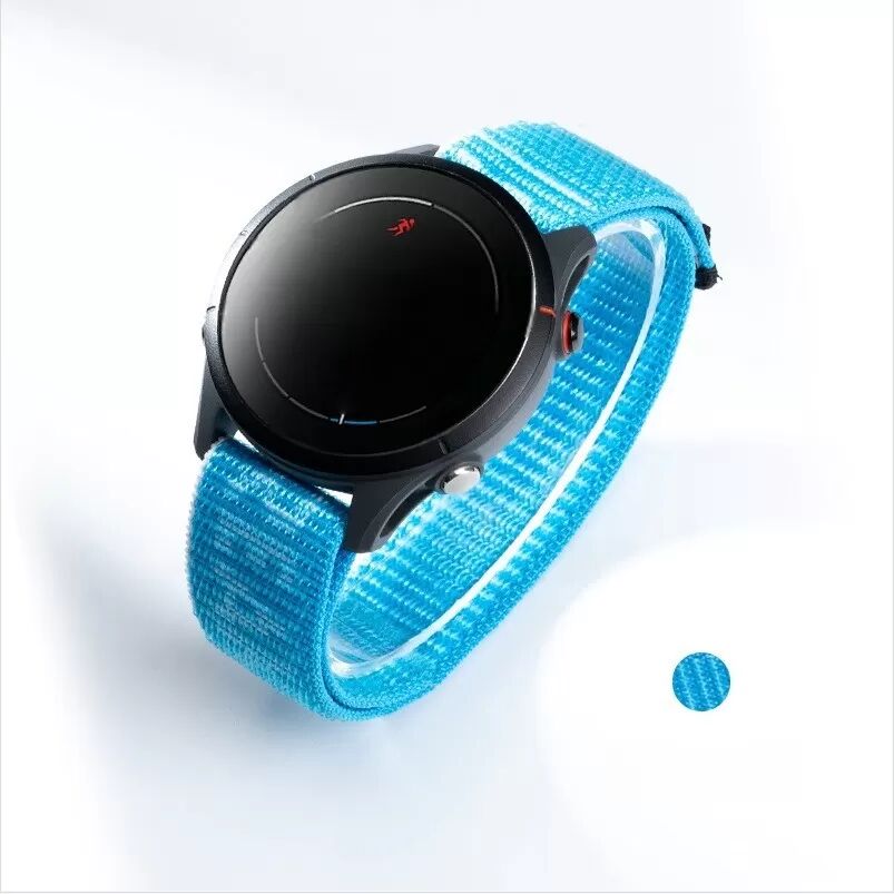 INF 22mm Nylon Sport Loop Armband kompatibel mit Garmin Fenix 8/7/6 Pro/7 Pro - Atmungsaktiv & Verstellbar Blau