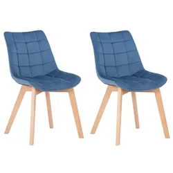 2er Set Esszimmerstühle Passaic Samt