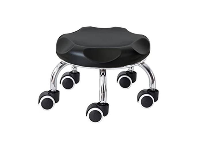 JFGCTYHXY Hocker mit Rollen, Roller Seat Kurze Rollfußhocker mit Universal-Lenkrollen Kleine(Black)
