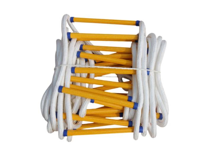 Échelle d'évacuation incendie d'urgence de 16 pieds avec crochets, échelle de corde Portable multifonctionnelle résistante aux flammes de 5M pour l'ingénierie extérieure