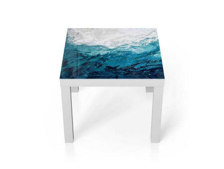 DEQORI Couchtisch 'Blick durch Wellen', Glas Beistelltisch Glastisch modern
