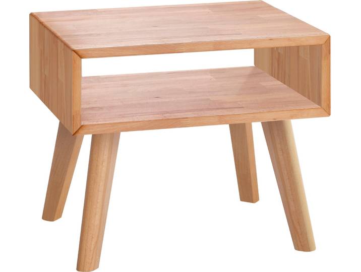 Nachttisch HASENA Jaca , beige (natur, natur), B:50cm H:42cm T:41cm, Kernbuche massiv, Tische, Nachttisch