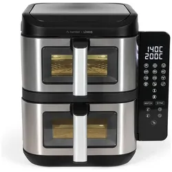 Livoo Ölfreie Fritteuse 11 L, Fritteuse, Schwarz, Silber