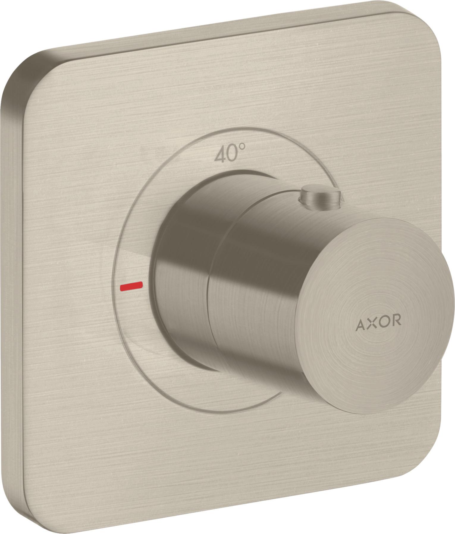 hansgrohe Fertigset Axor Citterio E UP-Thermostat 120x120mm, brushed nickel