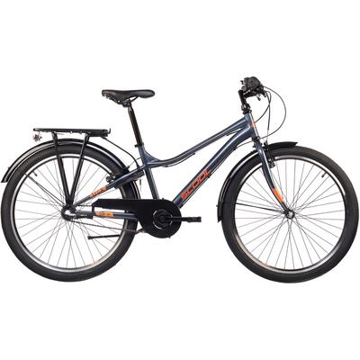 Jugendfahrrad S’COOL "S'COOL troX" Gr. 38, orange (dunkelgrau, orange), Fahrräder, Kinder, 38cm, 26 Zoll (66,04cm), 26 Zoll, Jugendliche, mit Gepäckträger und Schutzblech