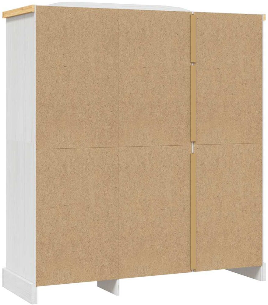 vidaXL Garde-robe avec 3 portes Gamme Corona pin mexicain Blanc