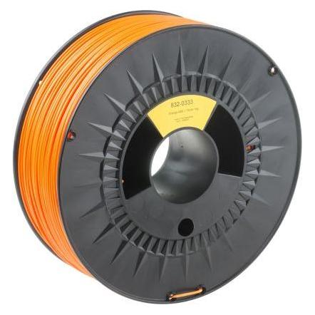 RS PRO RS Orange ABS 1.75mm Filament 1kg (ABS, 1000 g, 1.75 mm) (8320333)