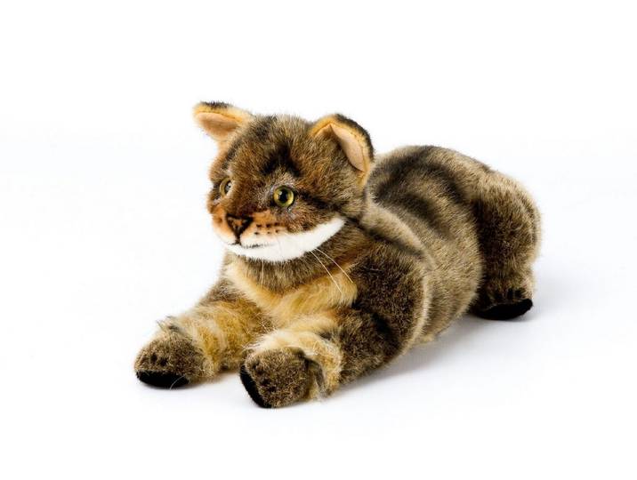 Teddys Rothenburg Kuscheltier Kösen Wildkatze Peppi 29 cm liegend Stofftier