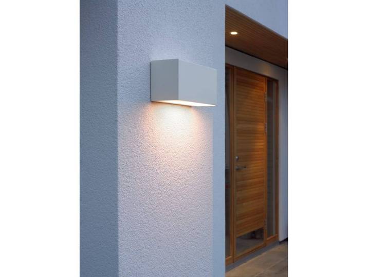 Applique d'extérieur LED Asker 23 cm, blanche, éclairage vers le bas - Norlys - Terrasse - Aluminium