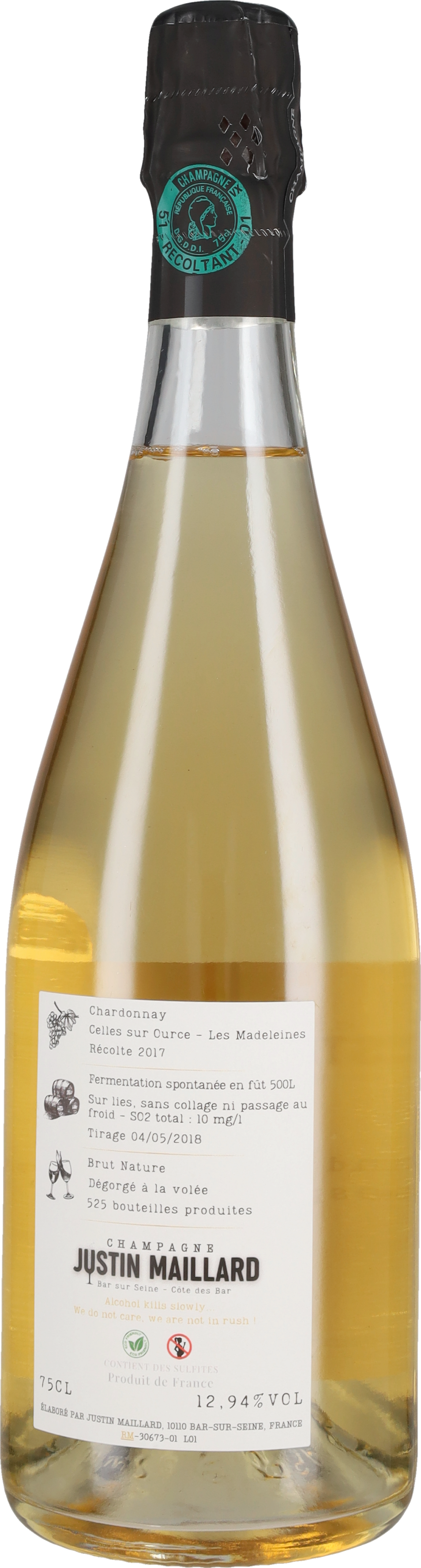 Champagne Extra Brut BdB ‘Eclat d’Or’ Justin Maillard