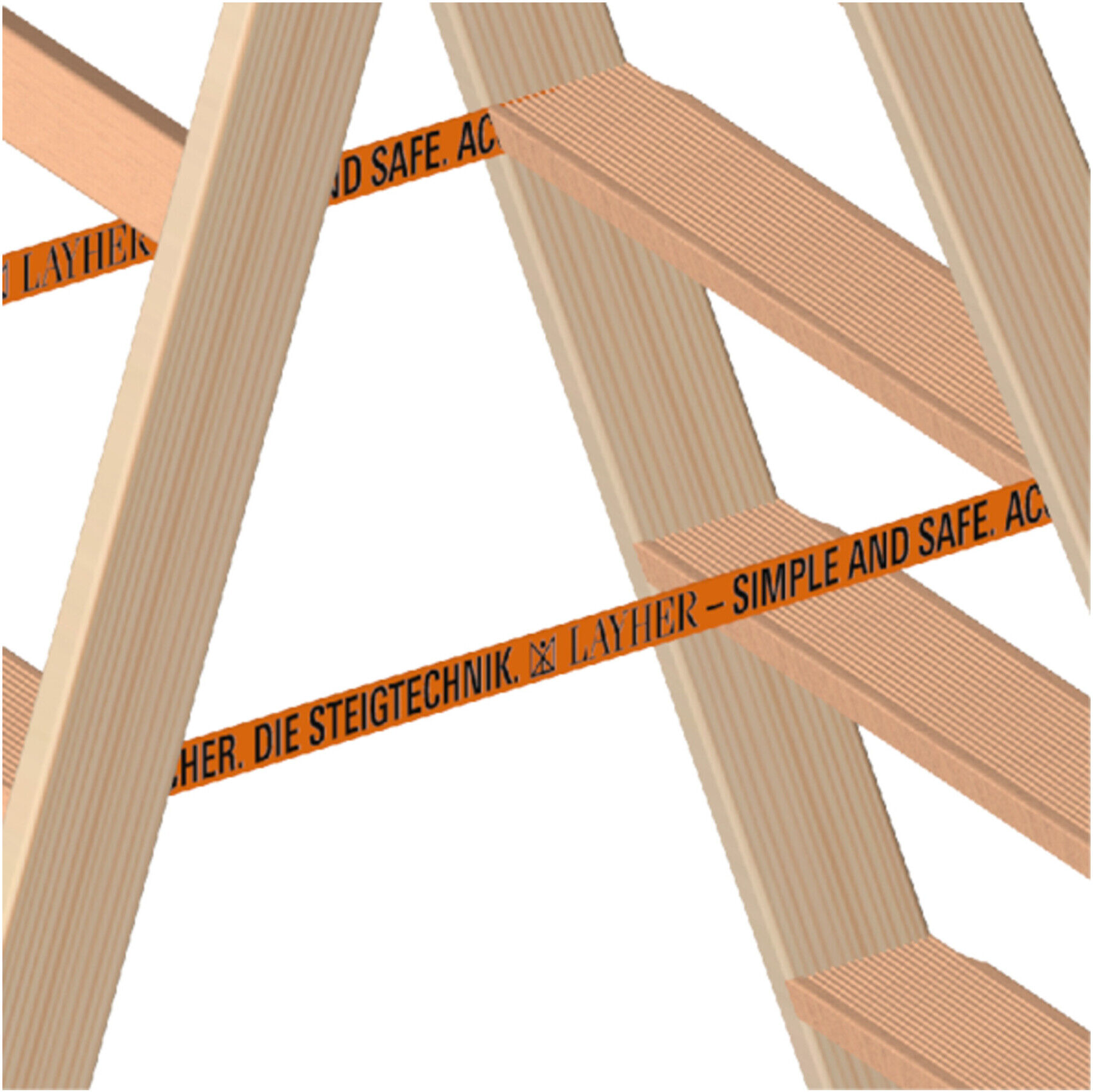 Layher Holzstehleiter 2x8 Stufen (1020008)