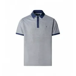 Hackett London für Herren. HM5600221 Polo Two Tone grau, blau (L), Lässig, Baumwolle, Klassisch, Kurzarm