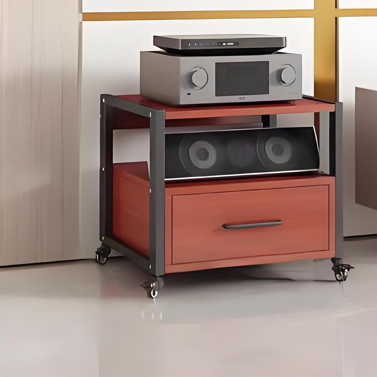 Bruin Audio meubel Opbergrek Stereo met verstelbare planken B/D: 50 x 40 cm