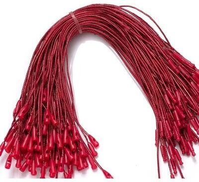 Uplifted Finds 100 Piece Polyester Hanging String Fasteners Pre Cut Loops For Christmas Tree Ornaments Tags red