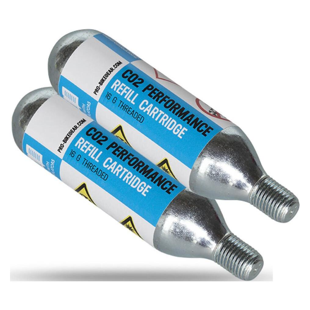 PRO Bike Gear CO2-Patronen 2 x 16 g mit Gewinde (CO2-Ersatzkartuschen) (PRPU0007)