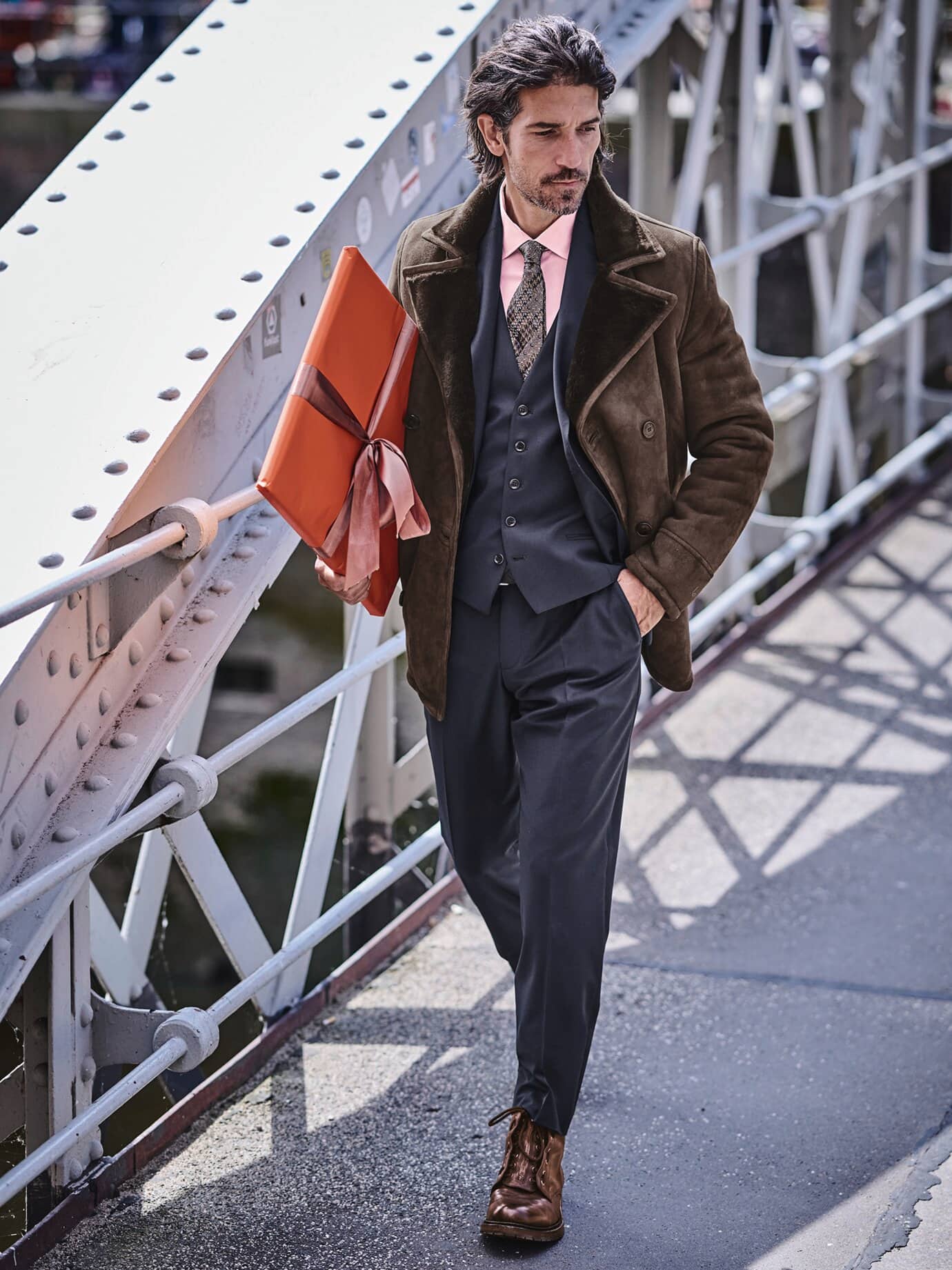 Mey & Edlich Heritage-Krawatte Braun 01
