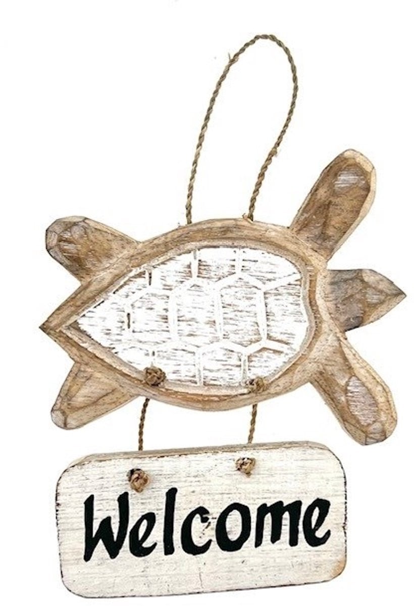 Boca Welcome Guirlande met Schildpad in Wit