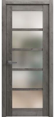 SARTODOORS Quadro 4002 Oak MDF Interior Swing Door with Frosted Glass