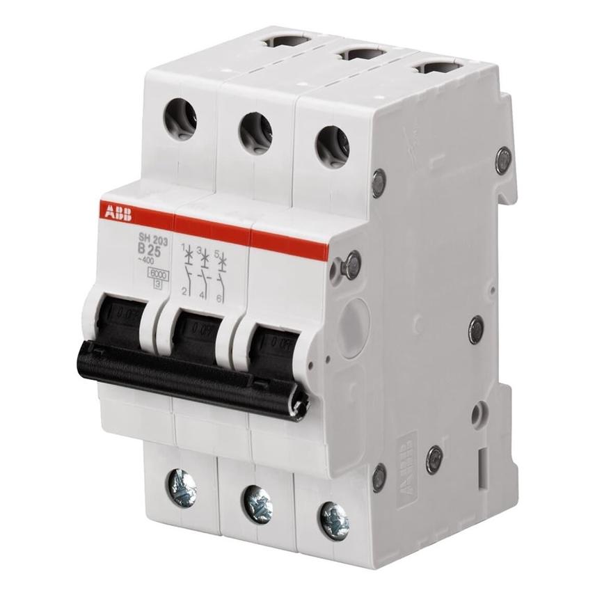 ABB MINI CIRCUIT BREAKER SH203-B25A 3P 6KA (42053667)