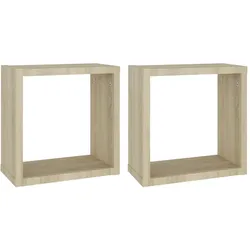 vidaXL Würfelregale 2 Stk. Sonoma-Eiche 30x15x30 cm