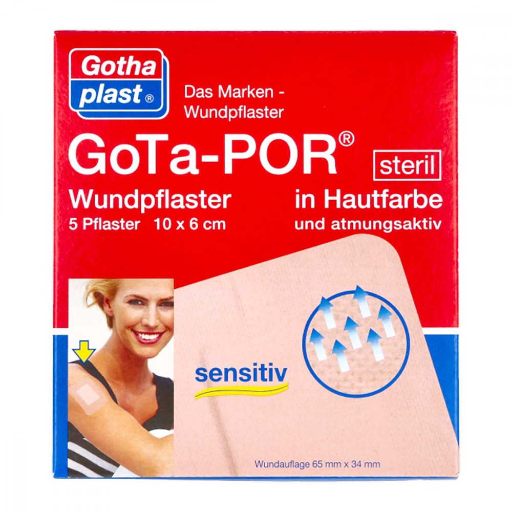 Gothaplast GmbH Gota-por Wundpflaster steril 60x100 mm hautfarben 11240368