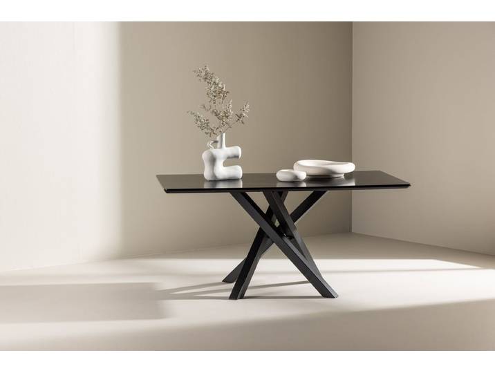 Couchtisch Mirko - mit einzigartigem Stand - Schwarz - Luxusbetten24