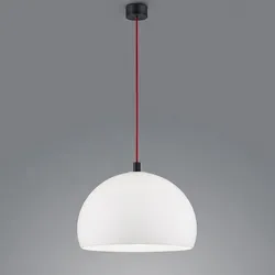 Helestra DORO Pendelleuchte E27 60W Ø40cm Mattschwarz Weiß Rot höhenverstellbar