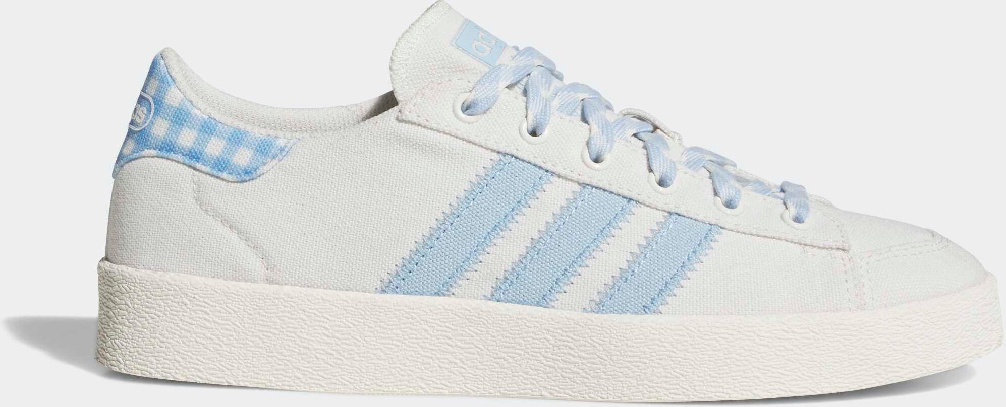 Sneaker ADIDAS SPORTSWEAR "JUMP HOOK LOW W", Damen, Gr. 42,5, blau (core weiß, clear sky, core weiß), Textil, Schuhe Sneaker core weiß, clear sky, core weiß 42,5