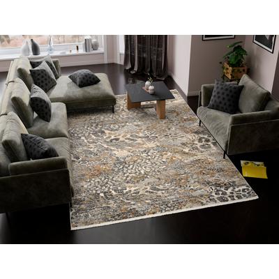 Teppich OCI DIE TEPPICHMARKE "BESTSELLER FLUID, auch als Läufer erhältlich", grau (beige, braun, grau), B:80cm H:8mm L:150cm, Obermaterial: 70% Viskose, 30% Polyacryl, Teppiche, Teppich, hochwertige dichte Qualität, feine Fransen, Wohnzimmer