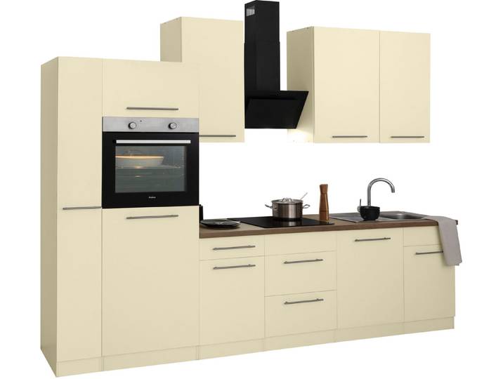 wiho Küchen Küchenzeile Unna, mit E-Geräten, Breite 310 cm
