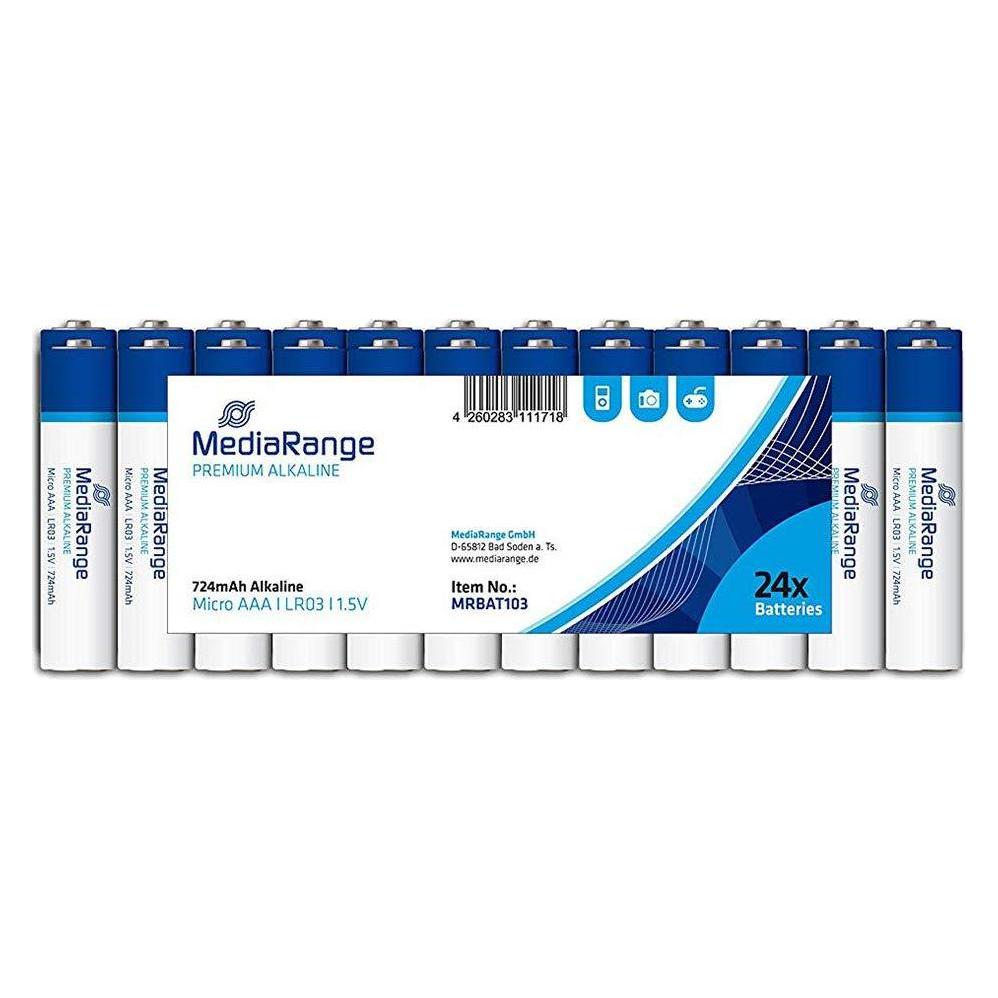 MediaRange Battery Alkaline AAA /24pcs Mrbat103 (24 Stk., AAA, 724 mAh) (MRBAT103)