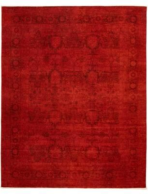 ECARPETGALLERY Hand-knotted Vibrance Red Wool Rug - 8'11 x 11'2