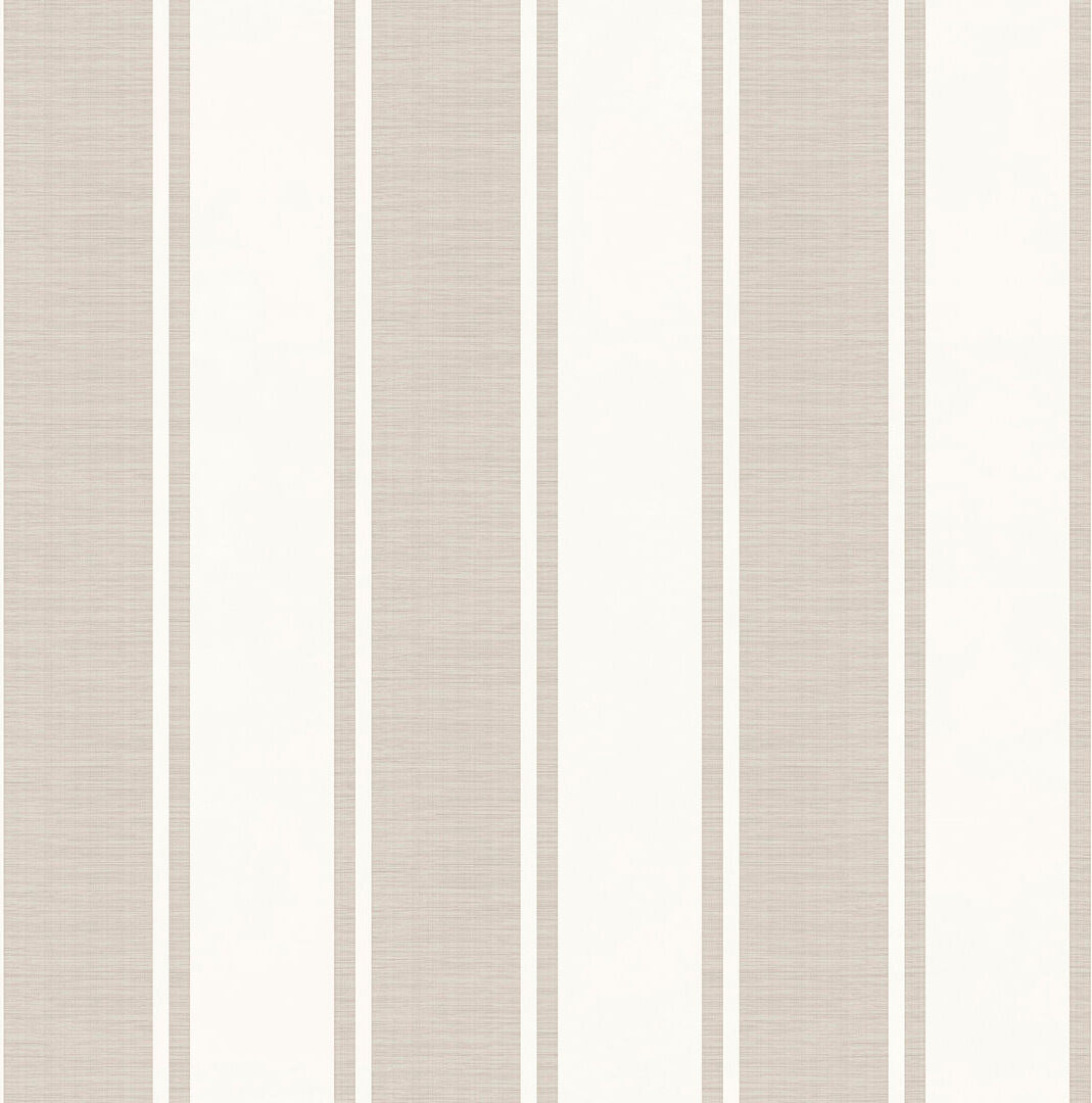 Lily Manor Elgin Classic Stripe Design Embossed Satin 10m x 53cm Wallpaper Roll Beige/Cream