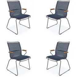 HOUE CLICK STUHL – 4er Set Hochlehner Gartenstuhl
