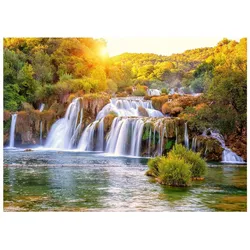 FOTOTAPETE Wasserfall 3D Natur 350x250