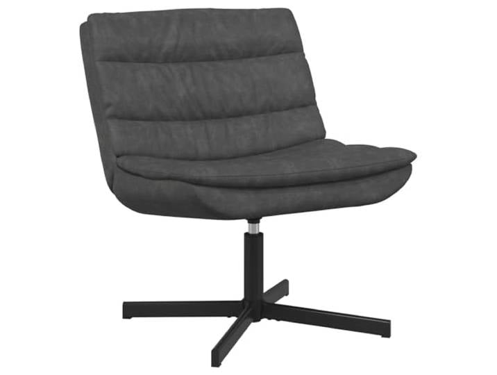 KFPOERTFGD Drehstuhl aus Antik-PU/Metall, 360-Grad drehbarer Polstersessel Ergonomische Rückenlehne, Robuster Metallrahmen, Für Home-Office & Wohnzimmer