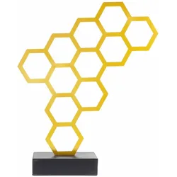 METALLSKULPTUR Gold 53/45 cm