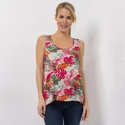 KIM & CO. Wende-Top Brazil Knit Jersey ausgestellter Saum figurumspielend