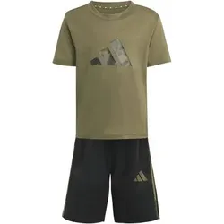 ADIDAS Kinder Sportanzug Train Essentials Camo Print Set Kinder, Größe 128 in Braun Braun