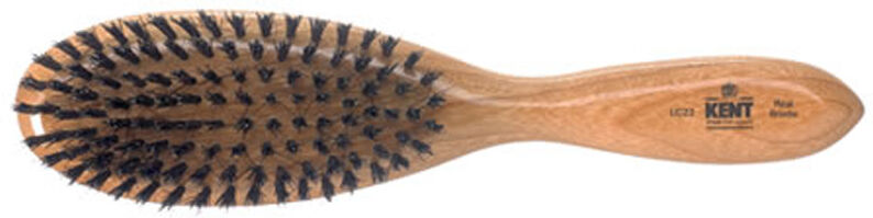 Kent Brushes Kent Oval Cherry Wood Black Bristle Brush - LC22