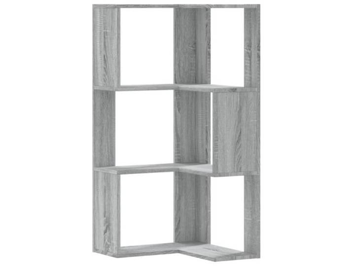 Bibliothèque d'angle - V GEBY - Ty7631 - 3 niveaux - Bois d'ingénierie - Sonoma gris