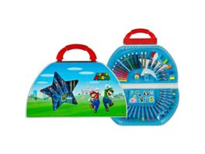 UNDERCOVER Mallette de peinture, 51 pièces, assortiment de 5 types. (Super Mario)