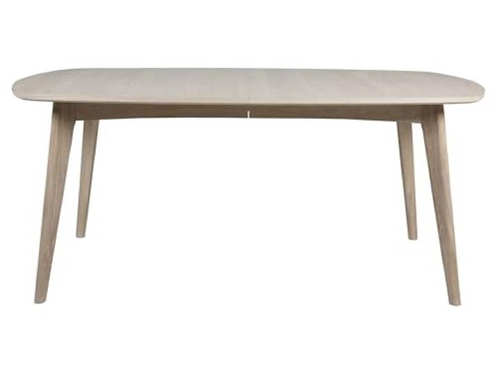 möbelando Kulissen-Esstisch >Marte< in Eiche Weiss pigmentiert, MDF - 180x76x102cm (BxHxT)