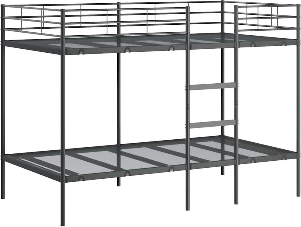 Etagenbett ohne Matratze Schwarz 100x200 cm Stahl