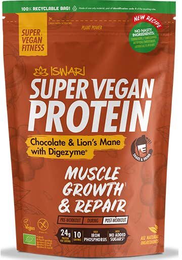 Iswari Super Vegan Protein Protein Chocolate & Lions Mane 400g