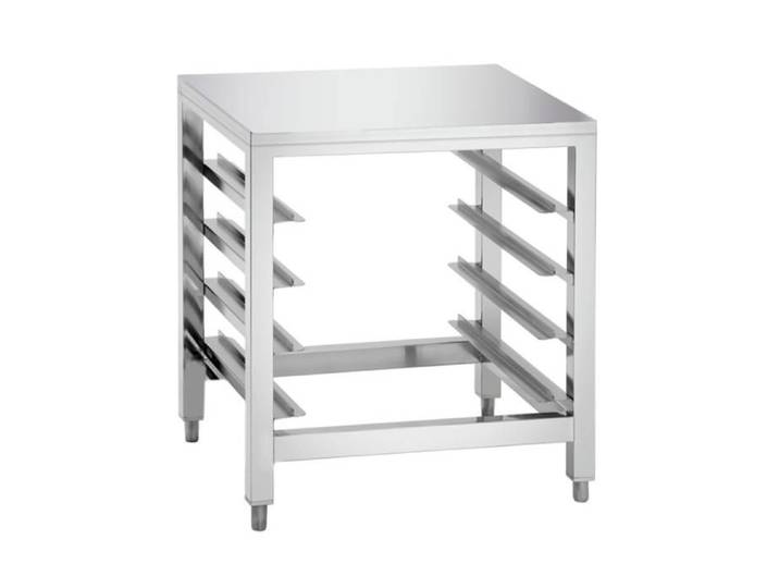 Soubassement pour four - PESAGE MB - GN1/1 & 600x400 inox - 4 glissières - Plateau 700×720 mm