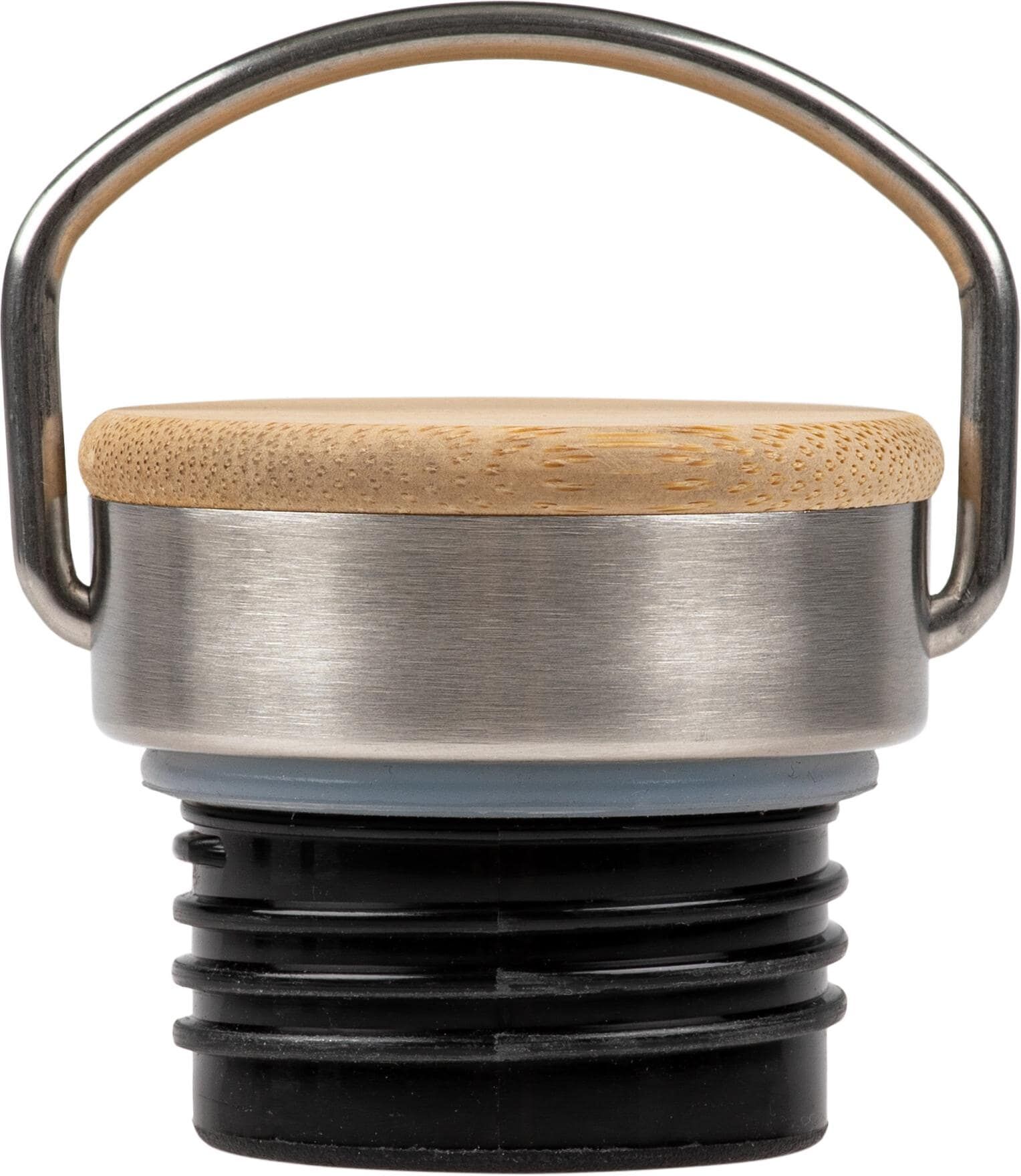 Trinkflasche KOOR "Legno 1 L", schwarz, Trinkflaschen, 1.000ml, Edelstahl, Trinkflasche schwarz 1.000ml