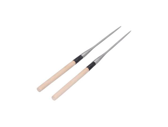 LuxusKollektion Essstäbchen Edelstahl Essstäbchen Holzgriff 150mm