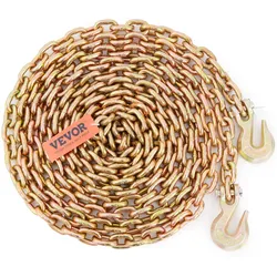 VEVOR Transportbinderkette G80 Abschleppkette mit Haken, 2222,6kg Last, 7,9375mm x 609,6cm