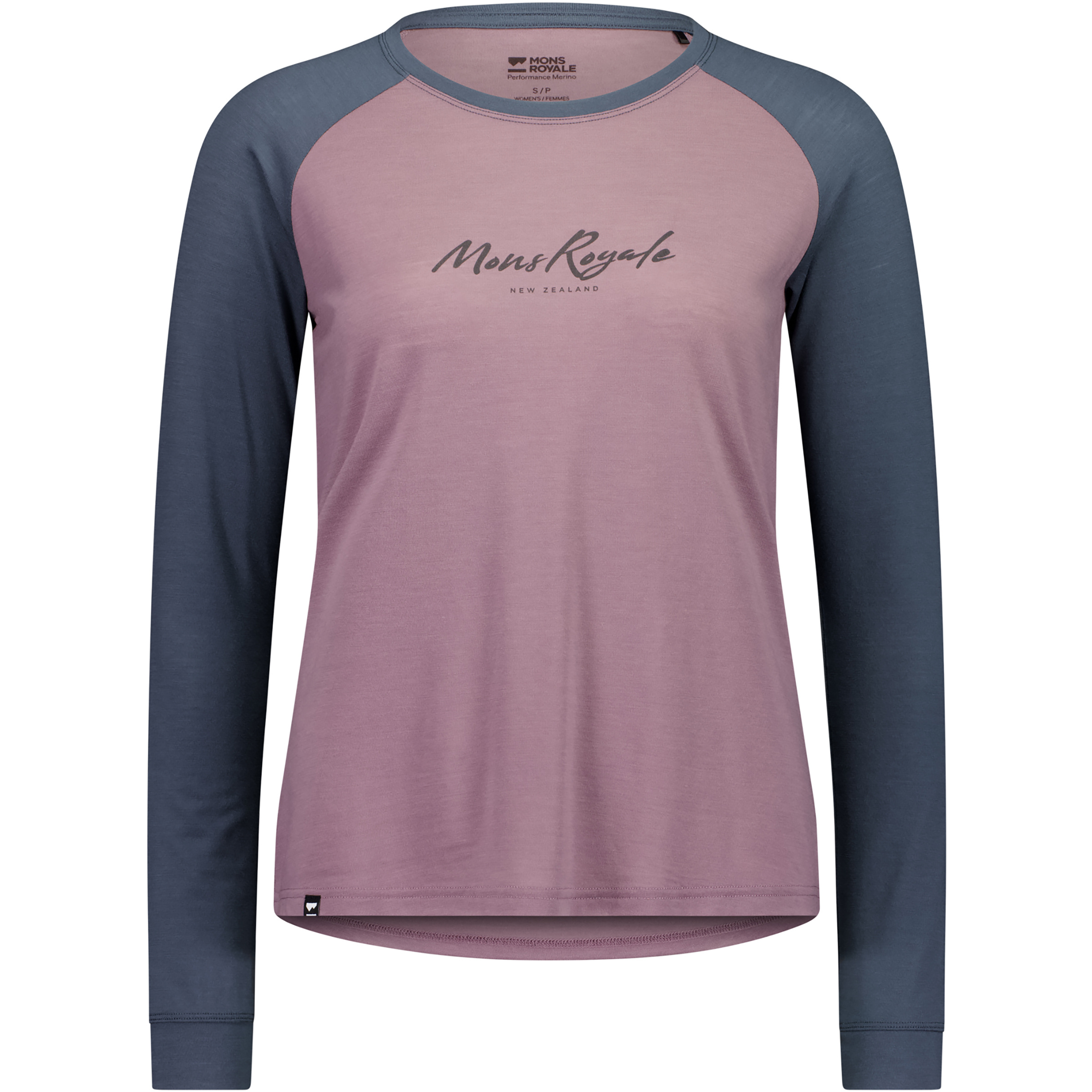 Mons Royale Icon Merino Raglan Damen Longsleeves Merino weiss Größe XS Mountainbike Elastisch Merinowolle